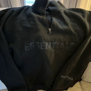 Essentials Men's Black Zip-Up Sweater